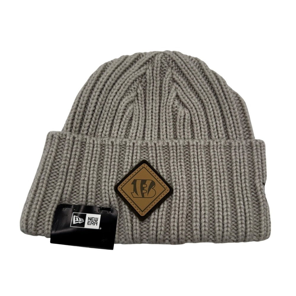 New Era Men's OSFM Tan Beanie Cincinnati Bengals NFL Knit Winter Hat New‎